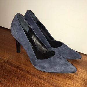 Franco Sarto midnight blue suede heels, 7